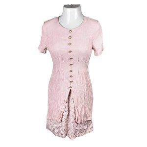 Classic Apparel Sz 12 Vintage Dress ~ Pink & White Plaid ~ Knee Length